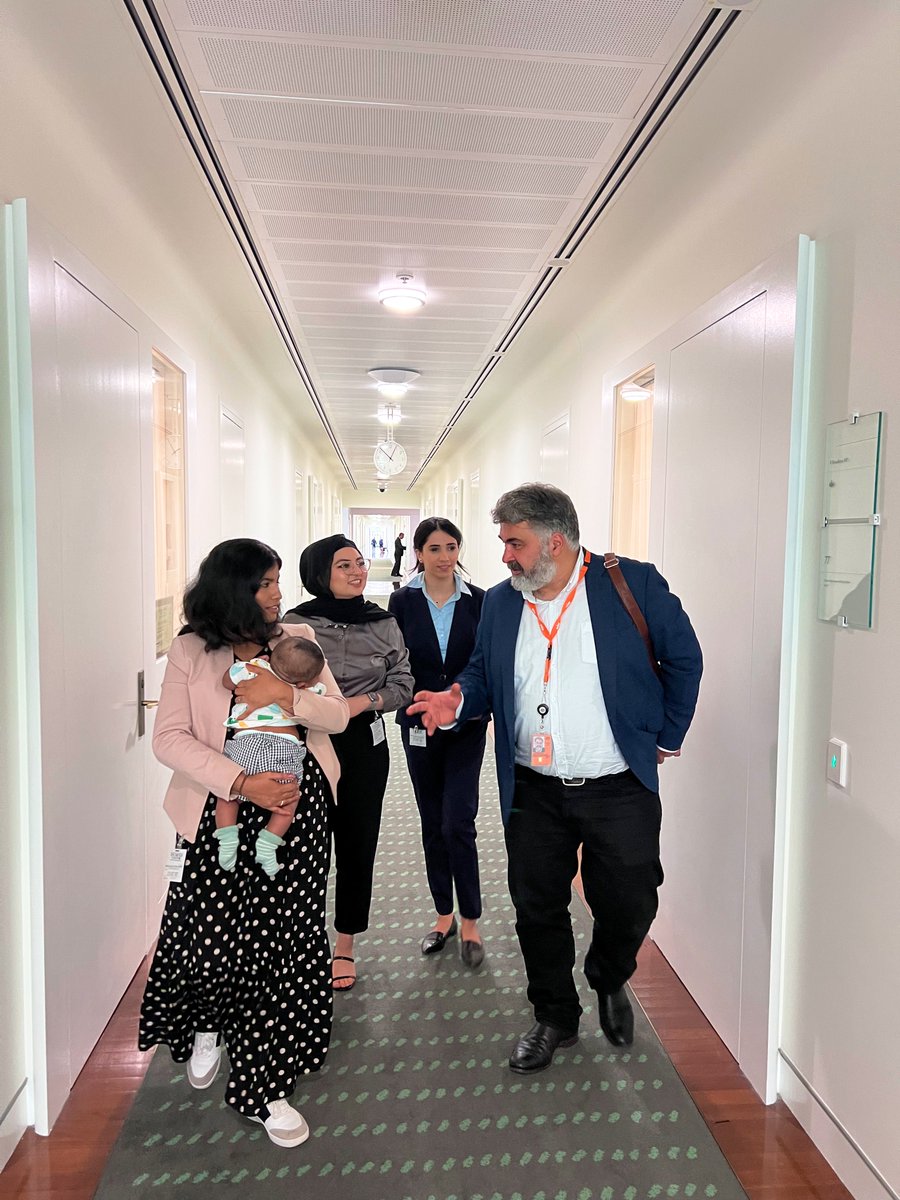 It’s such an honour to be spending the day in Parliament with 3 incredible, powerful refugee women leaders in Asma, @betia_shakiba, @vashini30 & baby Ruh 😍 fighting for permanent protection for all 31,000 refugees and people seeking asylum who have been in limbo for a decade.