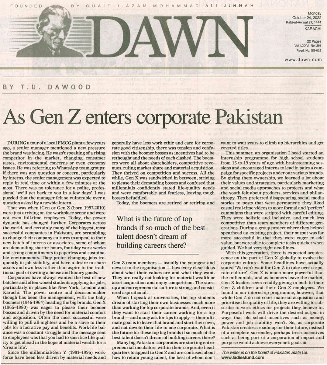TUDawood's tweet photo. Check out my OpEd in today’s @dawn_com (print copy and online).

https://t.co/1tjx8rTmeG

#blessed https://t.co/PByFs78nGy