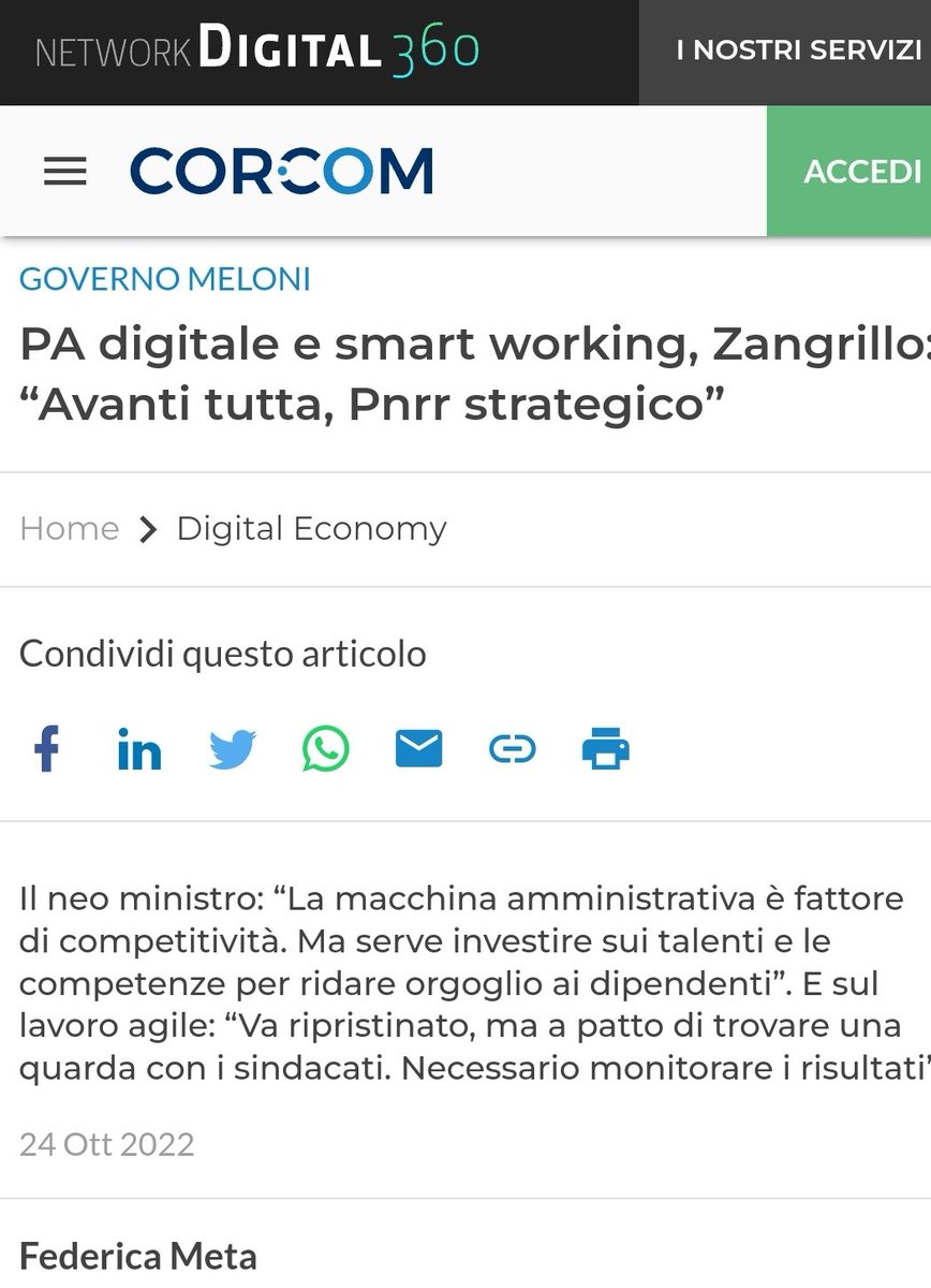 brrivv1's tweet photo. "Lo #smartworking è un modo diverso di organizzare il lavoro ed è una modifica strutturale del rapporto di lavoro, si passa da un concetto di controllo del lavoratore a un concetto di verifica dei risultati. Visto in quest’ottica è una opportunità anche per la PA"

@bioccolo https://t.co/wFHBmAi94b