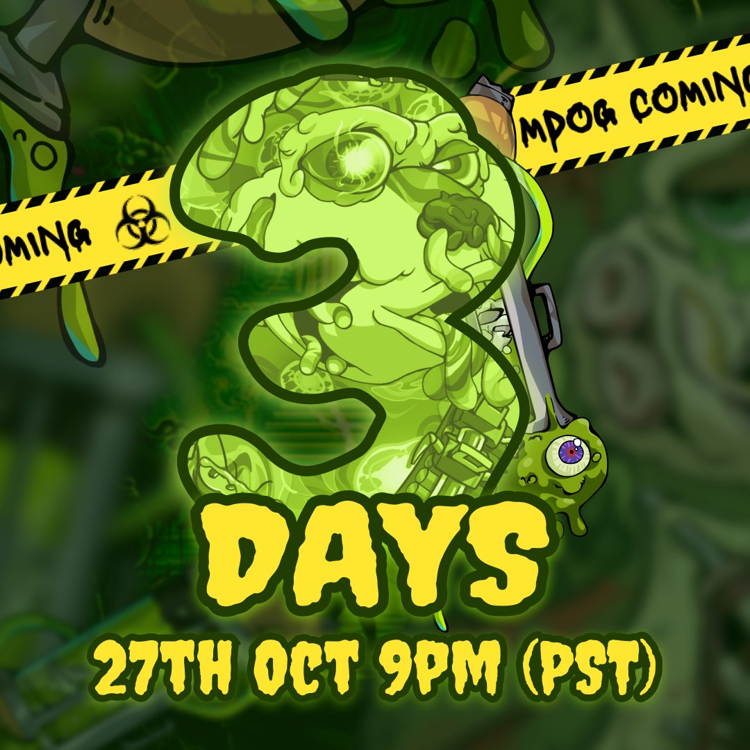 3 Days to #MutantDoge 

Are you ready to claim your #FREE 1:1 mutant serum🧪 ？

#DogeClub  #DogeArmy