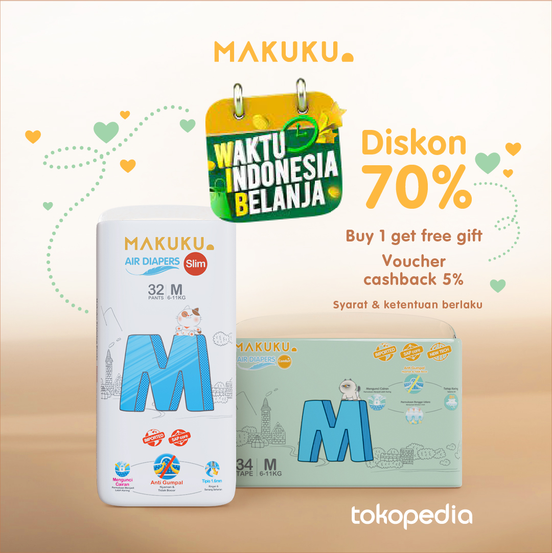 MakukuIndonesia's tweet photo. Mari borong popok #MAKUKU di #paydaysale ya. @tokopedia dan @exploreshopee https://t.co/XCJQ6sOh11