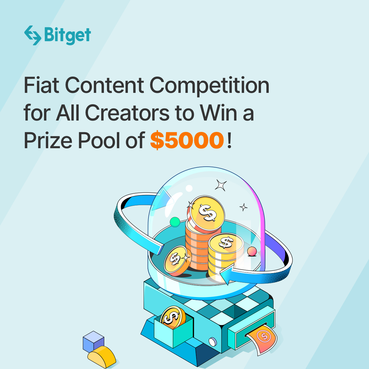 bitget's tweet photo. 📣 Calling our creative creators, $5000 prize pool is waiting for you!

Join #Bitget Fiat Content Competition! Create and share your #fiat content on social media to stand a chance to win! 🎁 

📅 Event Period - Oct 24, 6AM to Nov 24, 6AM (UTC)

Details - https://t.co/scmbEKr6Ba https://t.co/Wz6130Pgrf