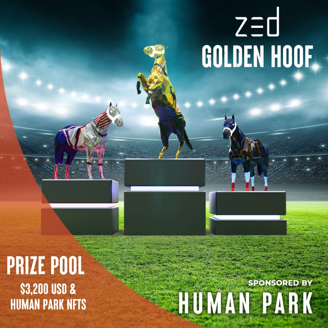 Excited to sponsor the ✨Golden Hoof✨ award in the <a href="/zed_run/">zed_run</a> 2022 World Cup.

Each winner gets $100 USD, and the top 3 will receive NFT packs from Human Park 🔶

More details here 👇🏼
win.zed.run/wc22/

Keep a lookout for #Noods in the stands 👀

#WC2022 #Web3Gaming