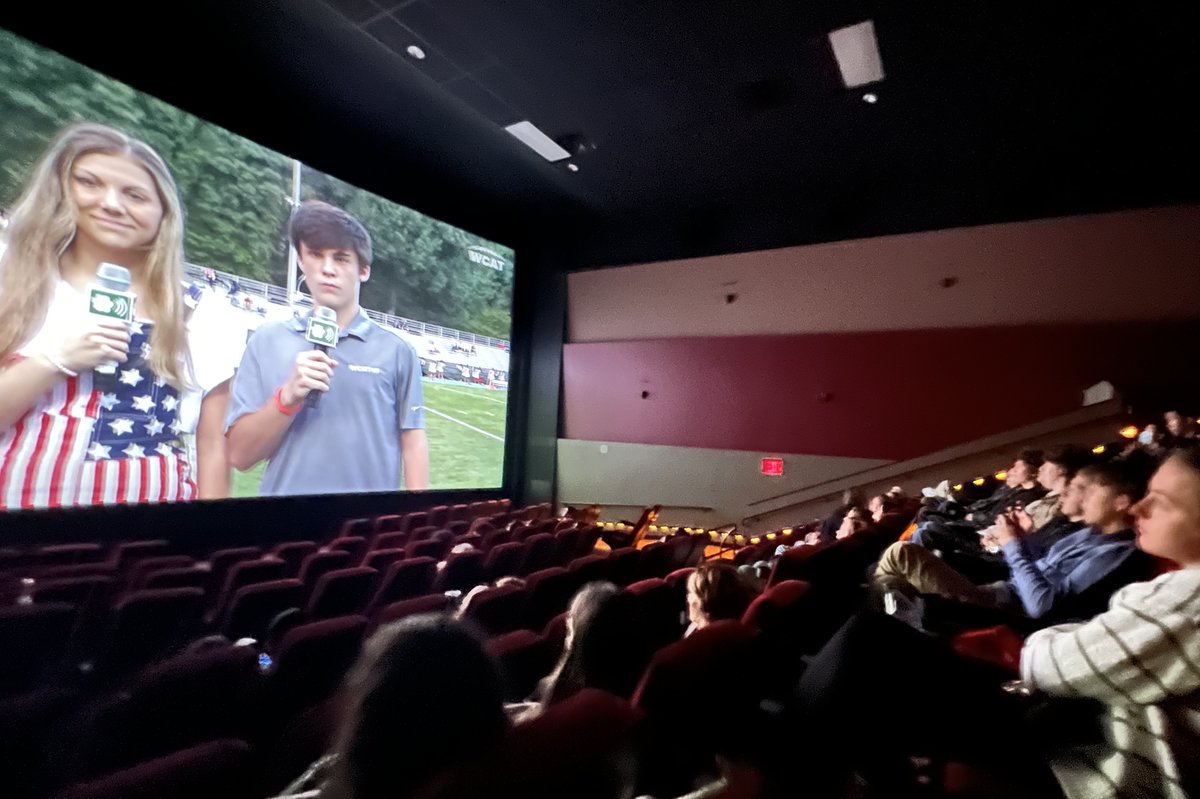 WestminsterWCAT's tweet photo. BIG week in NYC at All American HS Film Festival: Pigskin Pregame show on big screen at AMC Times Square, nominated for Best Sports Feature, met with WCAT alums Jacqueline Baltz (Today Show) and Andrew Shackelford (Google), plus obligatory stop at B&amp;H. @HSFilmFest @WestminsterATL https://t.co/Rq7U57Q7q0