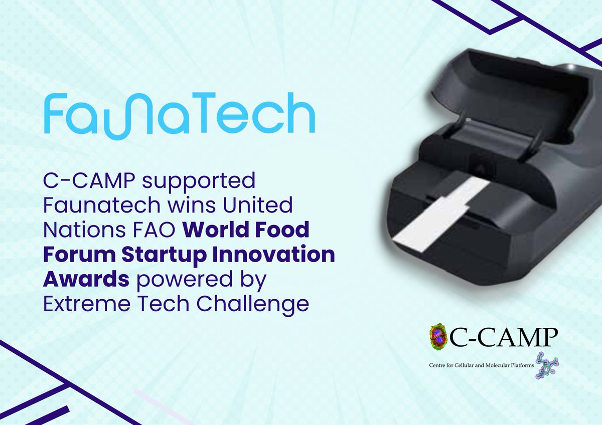 CCAMP_India's tweet photo. CCAMP @BIRAC_2012 @IndiaDST supported startup #Faunatech wins UN @World_FoodForum Startup Innovation Award in Better Nutrition category
Their platform tech detects critical diseases early in cattle, monitors cattle health, screens milk quality & reduces antibiotic usage
Congrats https://t.co/19NbnCom77