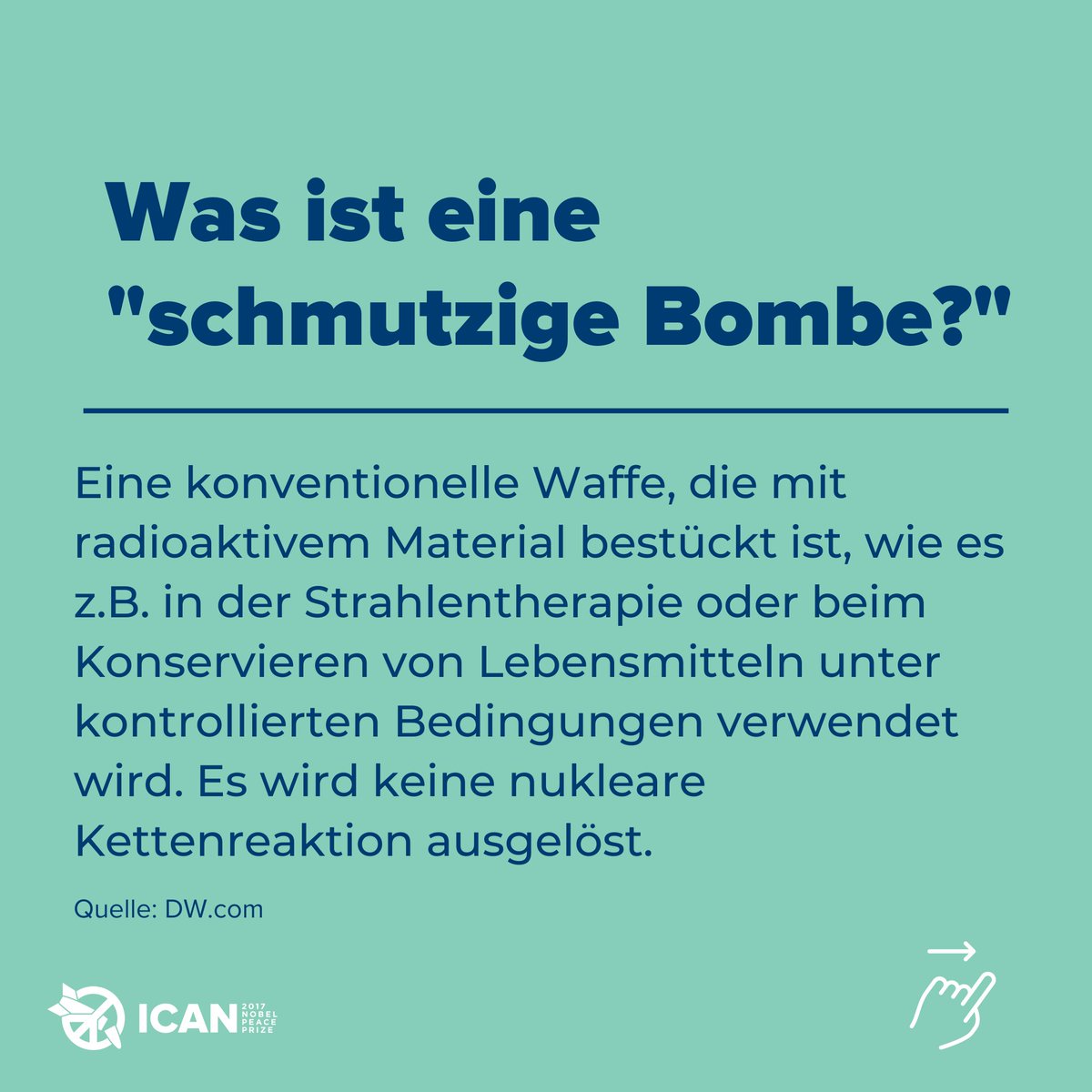 📢 Vielleicht hast du in letzter Zeit in den Nachrichten von der Gefahr des Einsatzes schmutziger Bomben gehört. Desinformationen in diesem Bereich sind weit verbreitet. Deshalb wollen wir erklären, was eine #schmutzigebombe ist und warum es wichtig ist, sie zu verurteilen... 1/2