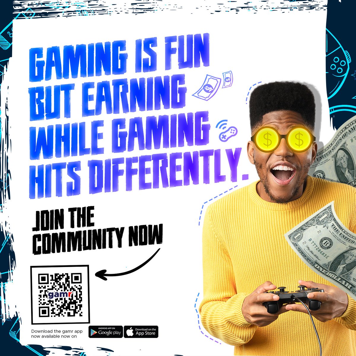 GamrHQ_'s tweet photo. It’s a great day to start earning with your gaming skills. Download the gamr app now to get started.
#gamr #gamrafrica #gaming #gamer #gamingdifferently #gamrapp #gamernews #gamingcommunity https://t.co/m5T4LqLKrd