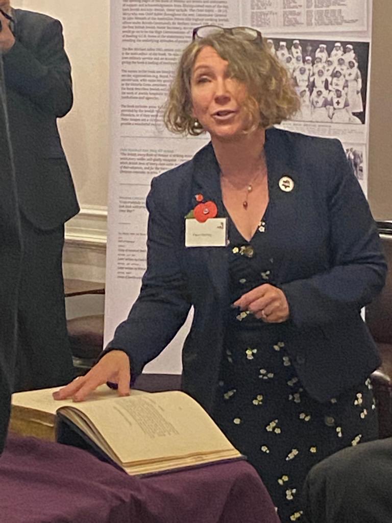 It was a great honour to speak at the ⁦<a href="/LondonFusiliers/">Fusiliers Assoc</a>⁩ yesterday evening for the centenary of the British Jewry Book of Honour on behalf of ⁦<a href="/AJEX_UK/">AJEX</a>⁩ and ⁦<a href="/jewsfww/">We Were There Too</a>⁩. After years of research I feel I know the 1000 page book like an old friend.