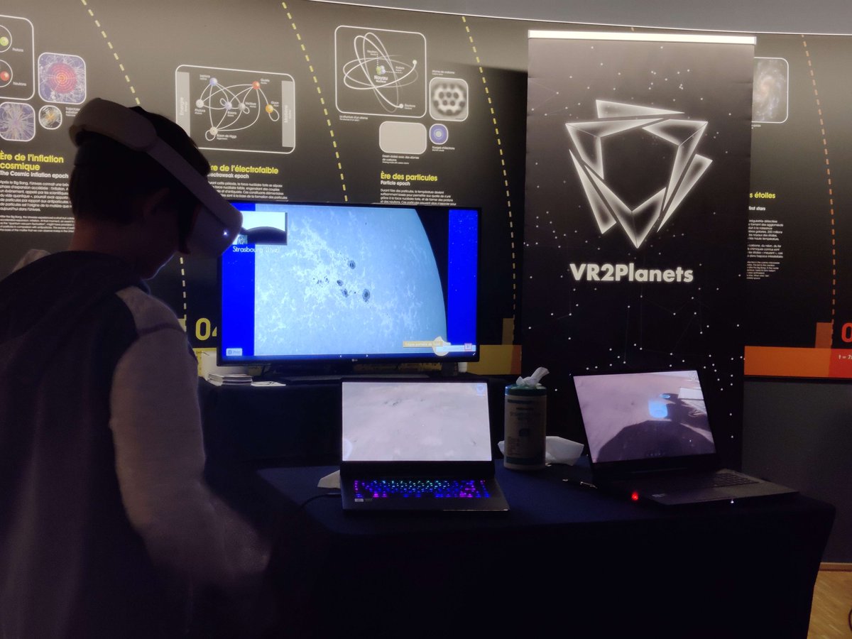 VR2Planets's tweet image. ATTENTION!! Demos  #VR en cours au Planétarium de Reims jusqu&apos;à Mercredi soir!

Venez découvrir le système solaire, les missions spatiales, les corps planétaires...

#space #exploration #Eclipse2022 #education #VirtualReality