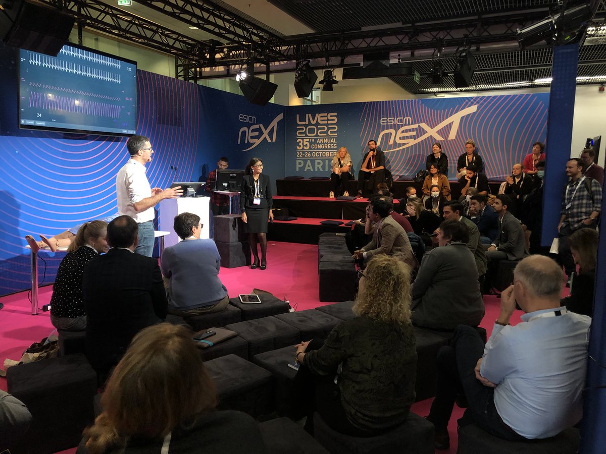emilio_r_ruiz's tweet photo. Now at #NEXTLounge ➡️ Micro simulation scenarios!!! Come and join us @ESICM #LIVES2022 https://t.co/nOPZZkAloL
