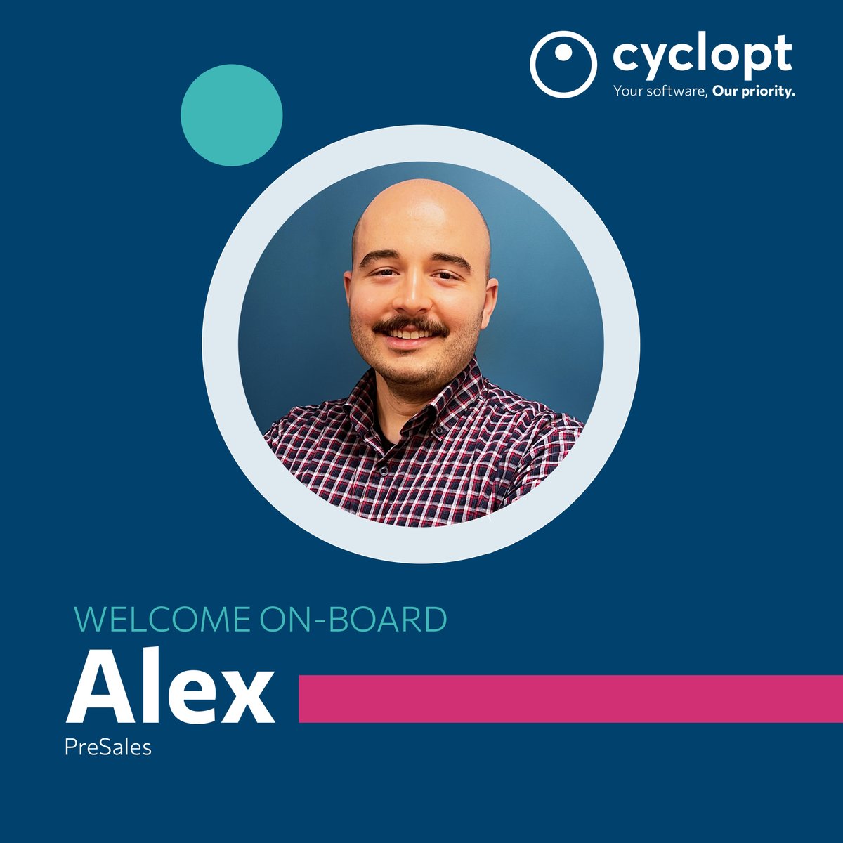 cyclopt's tweet photo. We are happy to announce that Alexandros Asimakopoulos has joined our team as PreSales!👨💼
Welcome on board Alex!
#Cyclopt #team #newmember #welcome https://t.co/oQi9k5wBiG