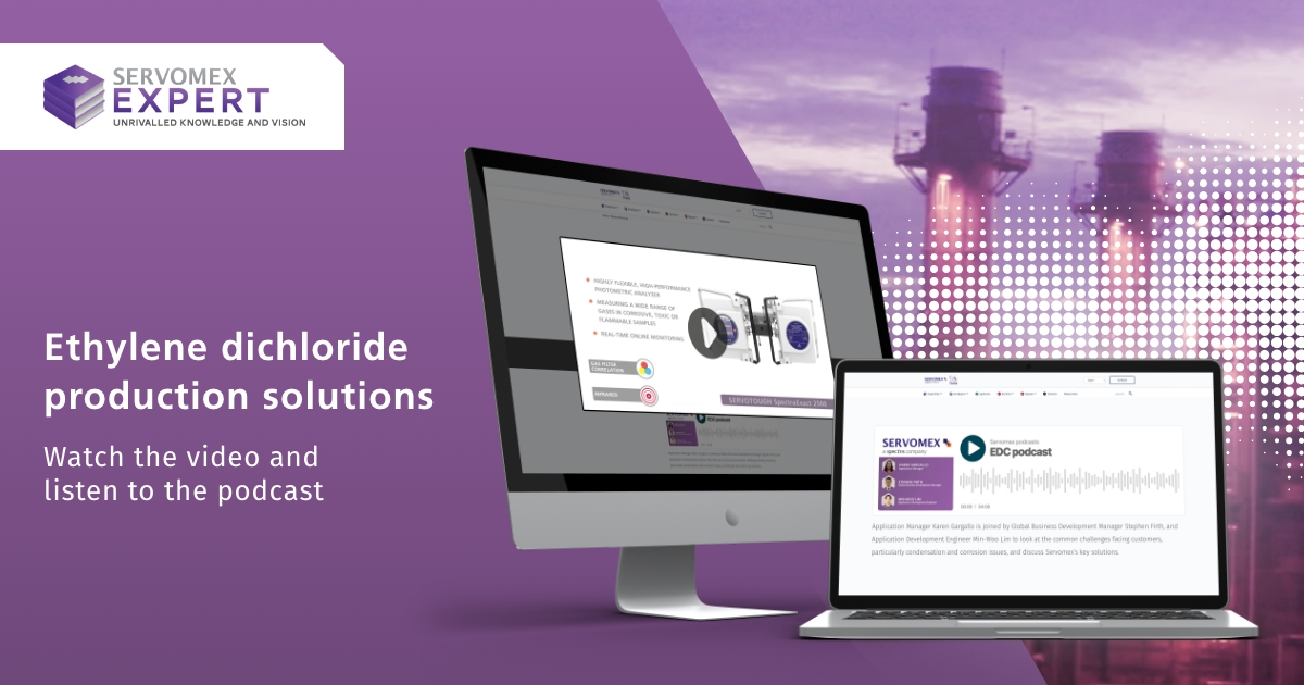 📢 New podcast &amp; video! We examine #gasanalysis solutions for #EthyleneDichloride production problems:
🔹 Precise control to reduce corrosion damage
🔹 Process efficiency and product quality
🔹 Oxygen monitoring to support process safety
Watch/listen 👇
servomex.com/expertise/appl…