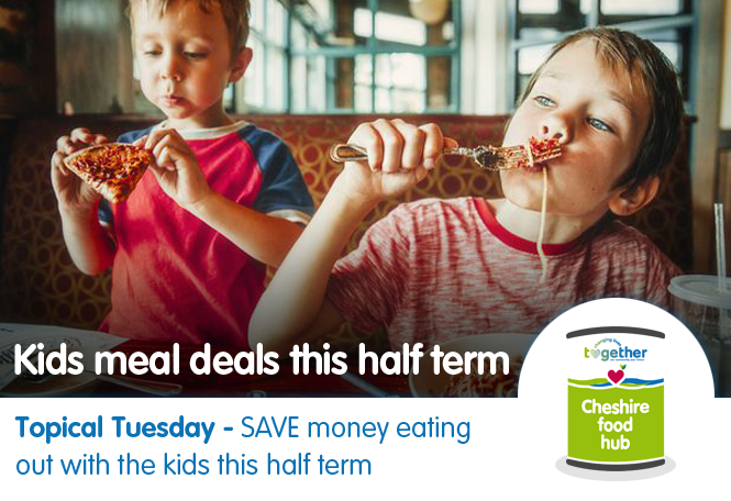 cheshire_hub's tweet photo. Find out where kids can eat FREE or for £1 over the half-term holiday in places like @marksandspencer Cafés, @asda @Tesco Cafés and more… https://t.co/EO3NSwcLG6 #TopicalTuesday #HalfTerm https://t.co/NkRSBbXmV9