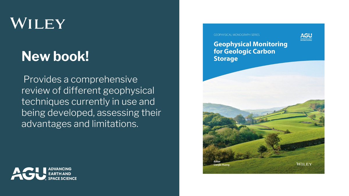 Are you attending #GHGT16? Check out new books from @theAGU including: > Geophysical Monitoring for Geologic Carbon Storage < which dives into methods and techniques for monitoring subsurface carbon dioxide storage #AGUPubs