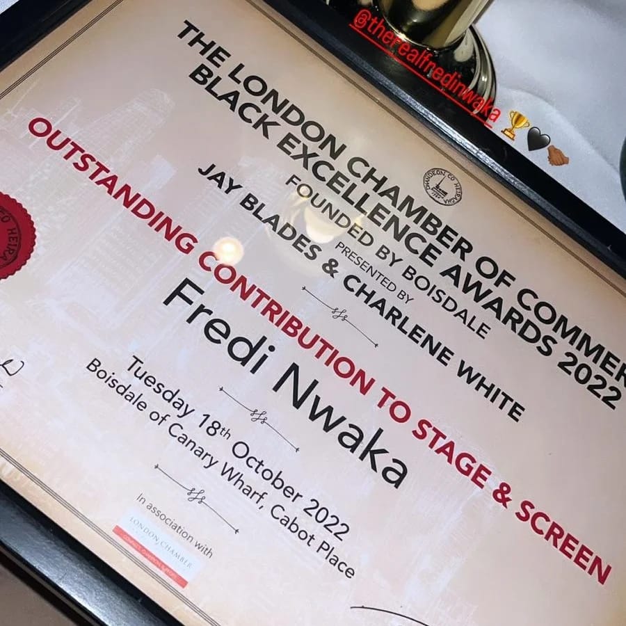 TheTVCollective's tweet photo. We celebrate another win today from #BreakthroughLeader @therealfredinwaka ! Fredi won 'The London Chamber Of Commerce Black Excellence Awards 2022'
Please help us to congratulate him in the comments πβ
_
#TVC #TVCWins https://t.co/fSspYOU0fp