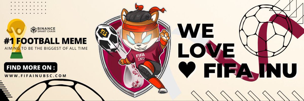 🔥Airdrop: FIFA INU 
💰 Reward: 10.000 $FINU (~$62)
🗣 Referrals: 2000 $FINU (~$12)
📊 Market: Pancake Swap , CoinMarketCap,...
🧶 Rate: ⭐️⭐️⭐️⭐️⭐️
🚀 Distribution Date: November 225th, 2022
🏆 winner: ALL
📚 Airdrop Link: t.me/BOTFIFAINU_BOT

#coin #Airdrop #AirdropCrypto