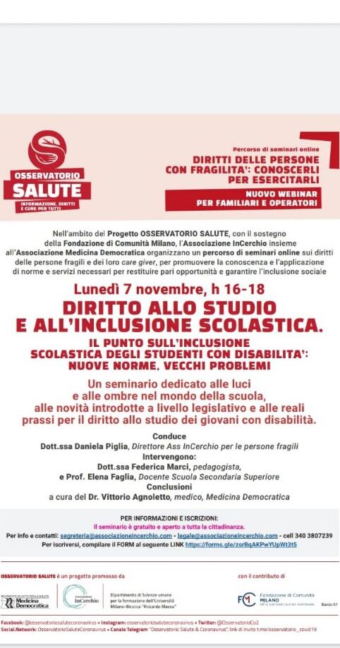 OsservatorioCo2's tweet photo. Diritto allo Studio e inclusione scolastica.
Il punto sull'inclusione scolastica degli studenti con disabilità
@Fcomunitamilano #FondazioneComunitaMilano  #Bando57 https://t.co/G75vntAQZp