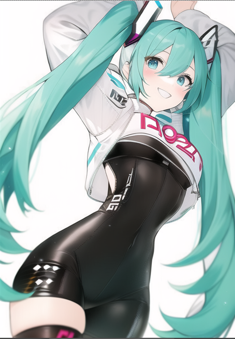 500円のジーンズを利用して詰まってる感を出してます長髪苦手なのでおおざっぱに描いた髪をAIに仕上げてもらい加筆、一部光沢も流用しています。当初は服の質感見せたかったからツインテール後ろにしていたのですが違和感が強く雑なモデリングをして確認前後関係を案の定間違えてたので泣く泣く修正→ 