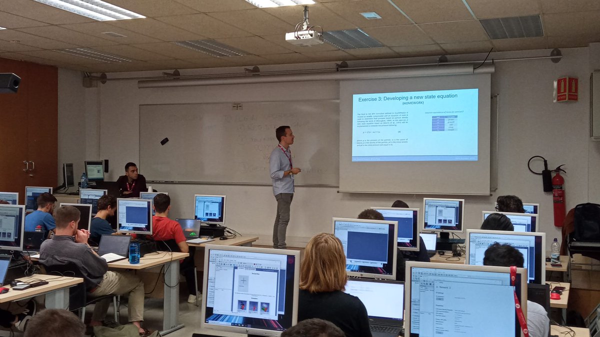 DualSPHysics's tweet photo. #6DSW has started today with 2 different practical sessions!
First one in the morning for DEVELOPERS about how to modify the source code in @DualSPHysics.
@la_UPC @EPHYSLAB_Uvigo @SPH_Manchester https://t.co/kpdZCEJDE7