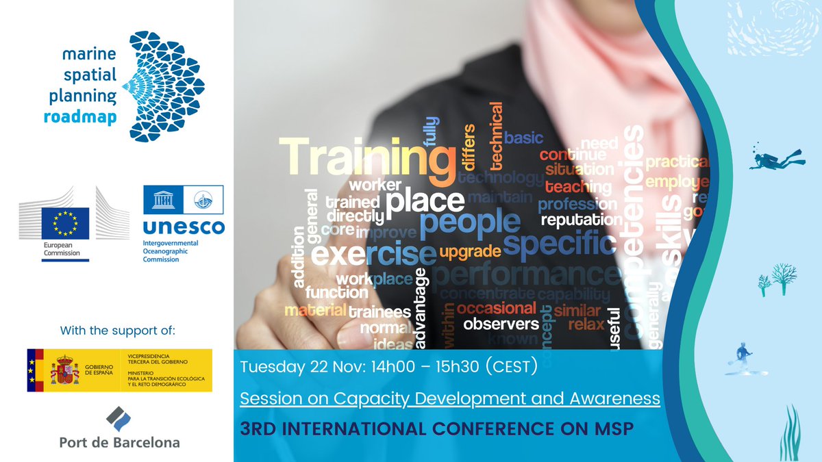 ⌛️[22-23 Nov] 4 WEEKS to the 3rd International #MSPconference2022! 📌On 22 Nov, our session on ‘Capacity Development and Awareness’ will take place in Barcelona at 14h (CEST) Check here the panellists👉 bit.ly/3ET7ZKc 📺Link to live streaming will be available soon!