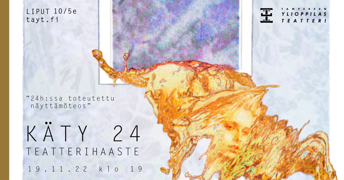 Viime keväänä suurta suosiota nauttinut KÄTY 24 -teatterihaaste tulee taas! Haasteessa työryhmä työstää teatteriesityksen 24 tunnissa. Esityksen aiheen päättävät Instagram seuraajamme. Varaa lippusi nyt! tayt.fi/katy-24-teatte…
instagram.com/tampereenyliop…