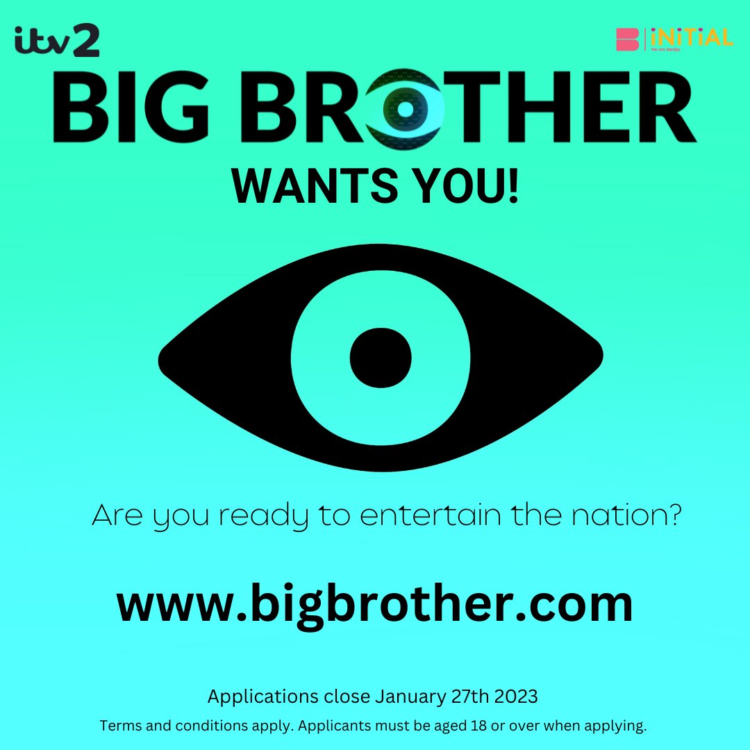 Big Brother is BACK! Think you’d make a great housemate? Apply here: bigbrother.com #bbuk #bigbrother