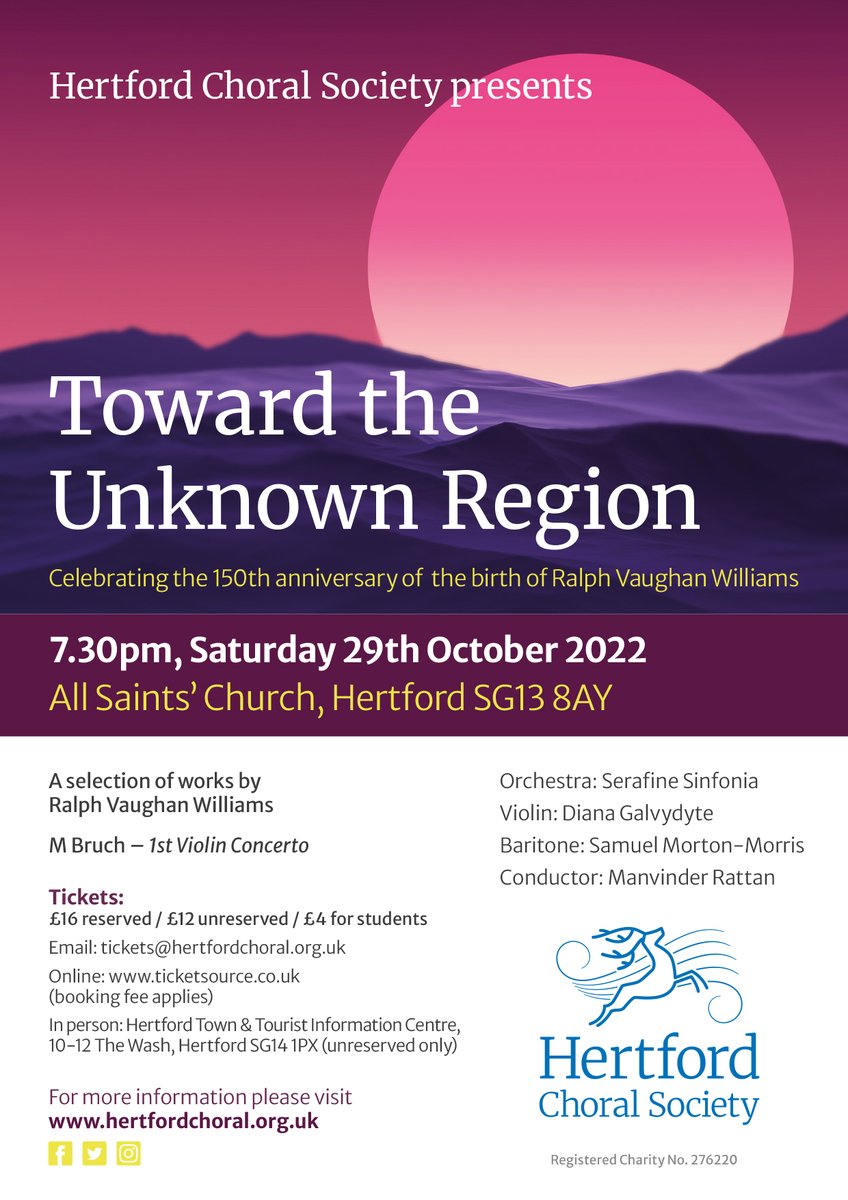 Last Tuesday rehearsal tonight before our super sing on Saturday. Hope to see you there for some wonderful music #Hertford All details in the attached @RVWSociety #VaughanWilliams #choralconcert @ManvinderRattan