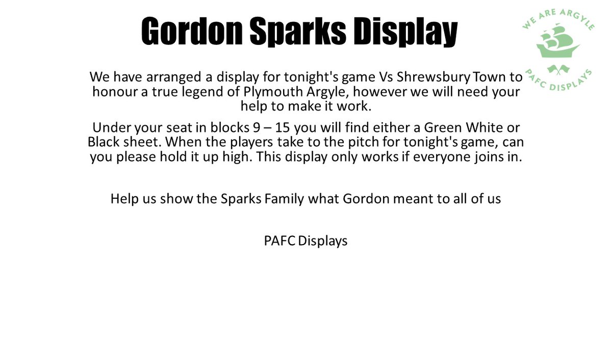 Anyone sat in the Lyndhurst Blocks 9-15 tonight please read this! Please help us pull this display off!