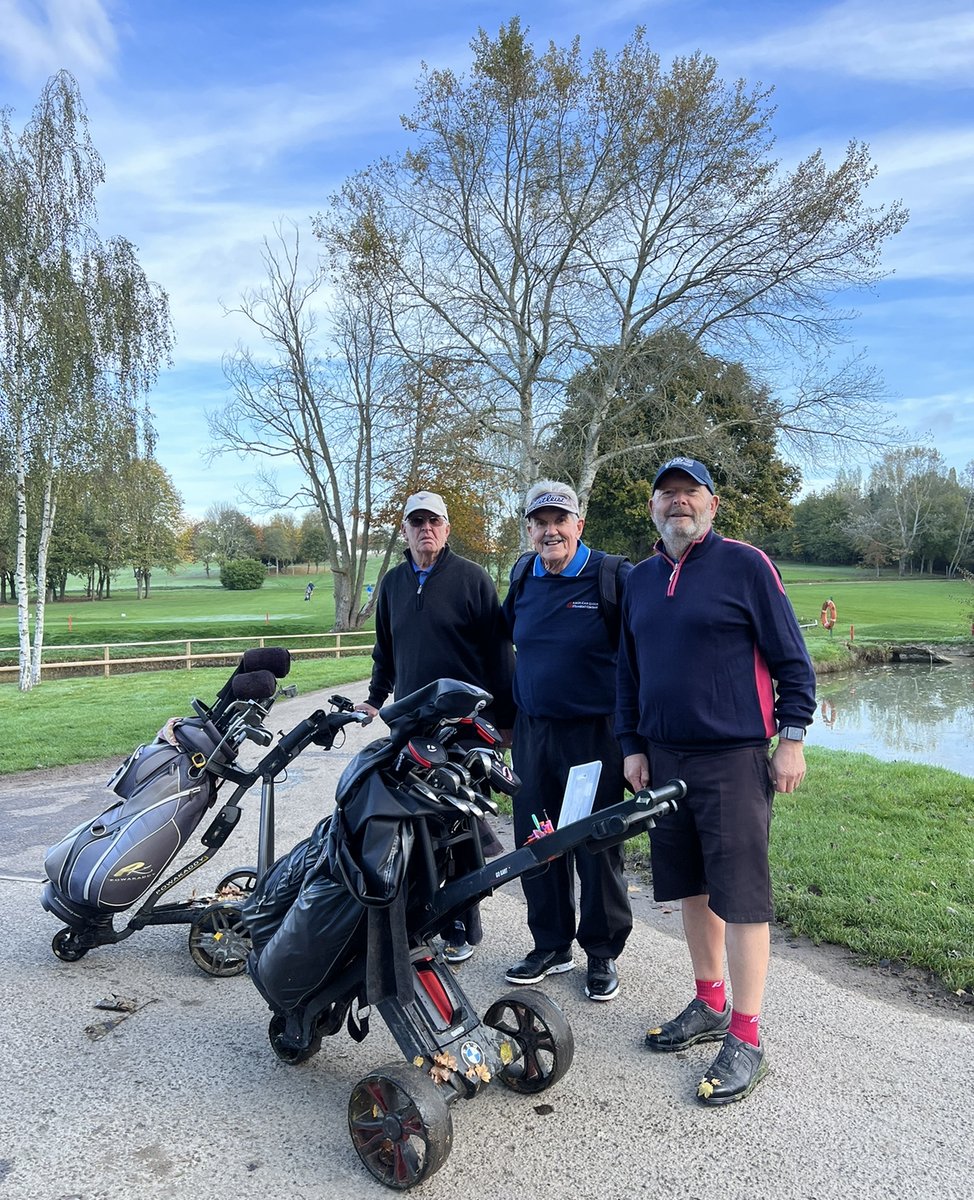 Roger, John &amp; Dave compete in the Vets Section Team Stableford event. Good luck, everyone ⛳

Weald of Kent Golf Course &amp; Hotel 

#kentgolf #golf #golfkent #wealdofkent #kent