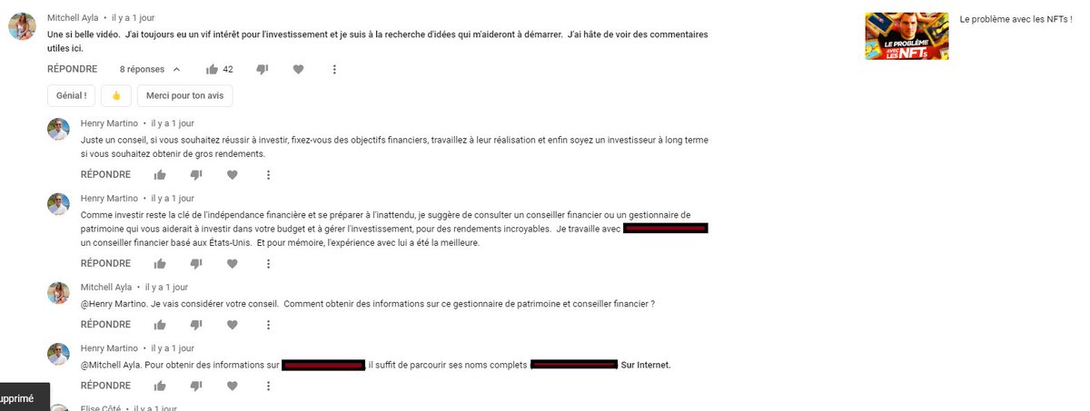 PowerHasheur's tweet image. Vous savez ce qui est pire qu'un BOT qui promeut une arnaque ? 

Un groupe de bot qui parlent entre eux pour faire cette promotion 😩 

On en supprime des milliers par semaine. Toujours le même procédé, sous toutes les vidéos. Soyez prudent, et signalez autant que possible. 🙏