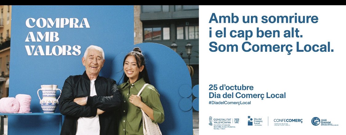 FELIÇ DIA DEL COMERÇ LOCAL!
<a href="/uniogremial/">Unió Gremial</a> <a href="/ConfecomercCV/">CONFECOMERÇ</a> <a href="/rafacliment_/">Rafa Climent</a> <a href="/emparmbonafe/">EMPAR MTNEZ. BONAFÉ</a> <a href="/GVAartesania/">Centre Artesania CV</a>