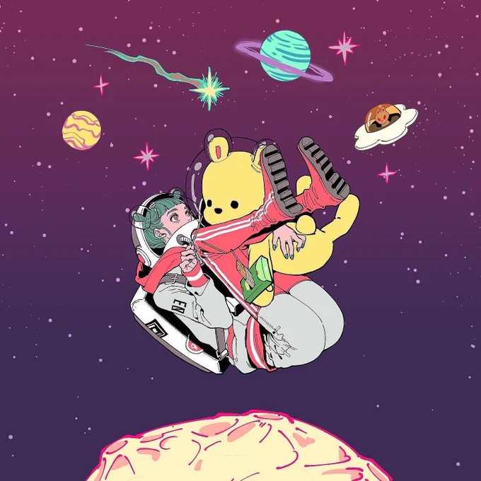 works江崎グリコ プリッツ「らくたべポケットデザイン」とコラボさせていただきました!おつまみにピッタリな、香味チキン味とホタテ醤油味のらくたべポケット、内袋パッケージをデザインしました。まるで浮き出ているようなキャラクター(各3種)を見ていただけると嬉しいです 