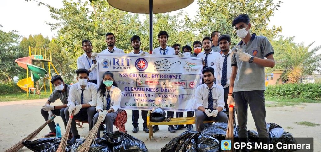 _NSSIndia's tweet photo. Cleanliness Drive under #SwachhBharat2022 by NSS Volunteers of Roorkee Institute of Technology, Roorkee, Uttarakhand!
#CleanIndia2
@ianuragthakur @NisithPramanik @YASMinistry @NITKM2021 @pankajsinghips @pibyas @PMOIndia @narendramodi @swachhbharat @mygovindia @MygovU @News18UP https://t.co/eM2B9nI4Jg