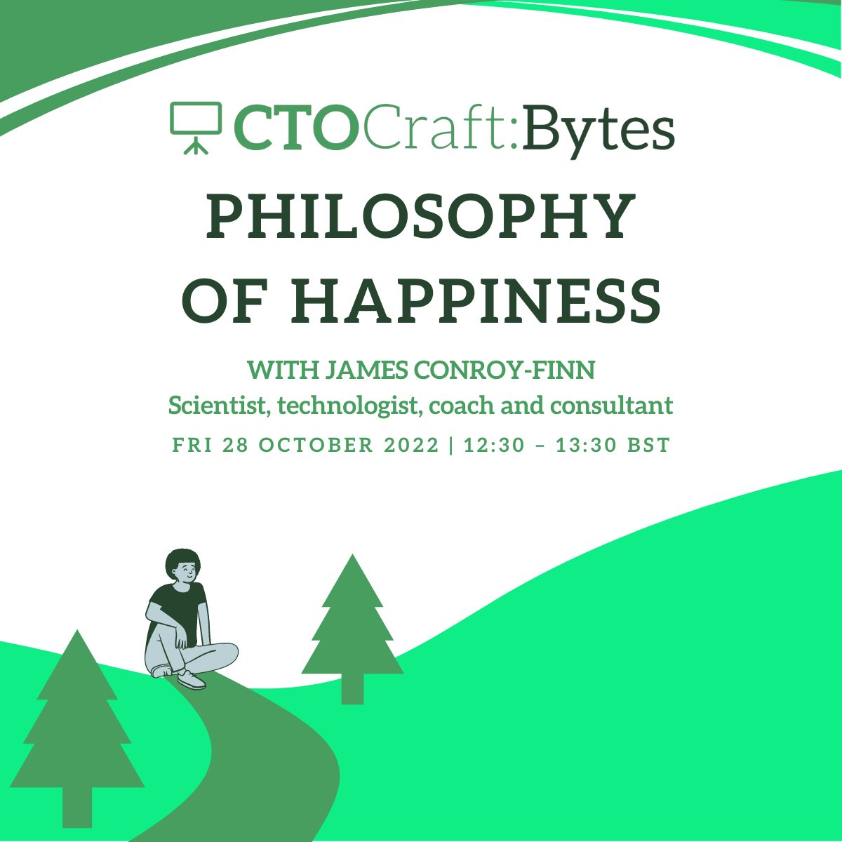 CTOCraft's tweet photo. Join us this Friday for our next online Bytes event where we'll be joined by speaker @jamesconroyfinn and moderator @Dixi_chick to discuss the healthy pursuit of happiness for #technology leaders. Hit the link to grab your ticket👉https://t.co/4W4WIjKVwZ
#techleaders #leadership https://t.co/MHV19WPkvr