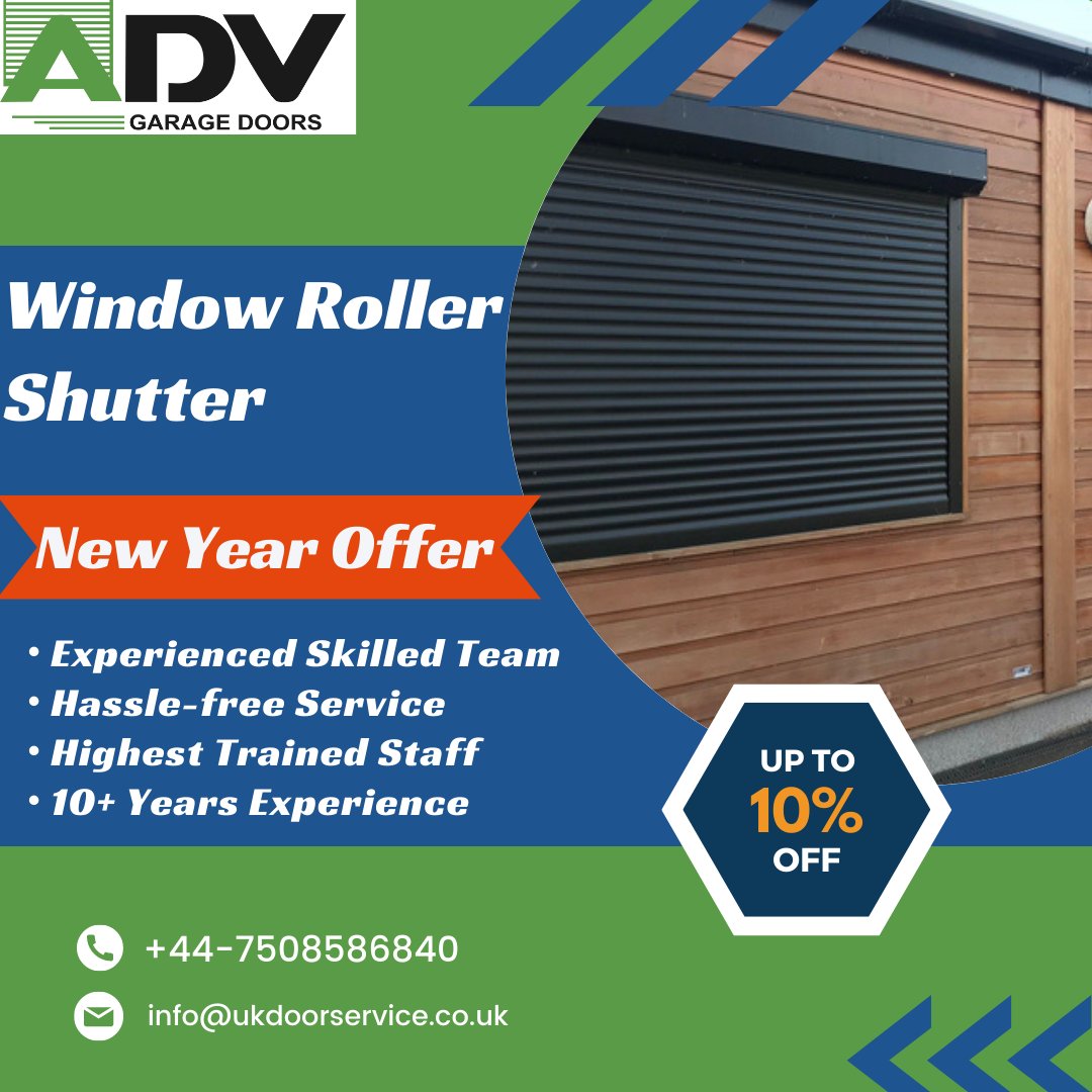 advgarage_doors's tweet photo. 10% off on secure and energy-efficient window roller shutters till 31st Dec. Contact ADV Garages Door for installation and maintenance Call Now: +44 7508586840
Website: https://t.co/yuVm2sz9iF
#advgaragedoors #windows #WindowRoller #windowdoor #windowsdoors #roller #rollershutter https://t.co/3IysljBGxb