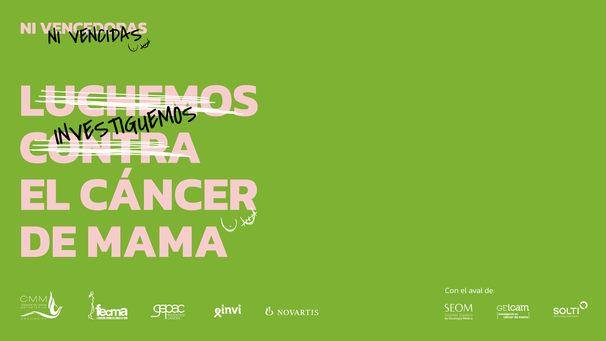 'Lucha' es la 4º palabra más utilizada en la conversación sobre el #CáncerDeMama pero, ¿es la que más nos une? Alrededor del 30% tiene una variable metastásica, para la que aún no existe cura.

Es hora de cambiar a una conversación en la que no haya #NiVencedorasNiVencidas.✨