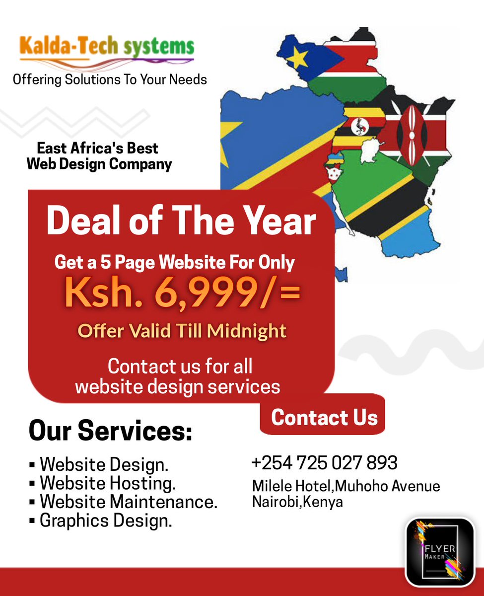 kafuraha's tweet photo. We design beautiful, fast loading, SEO optimized and social media integrated Website..!!
Call us : +254725027893
https://t.co/jgSEQQizd9
#websitedesign
#wordpress
#html
#python
#KaldaTechSystems
#EastAfrica https://t.co/glVTK17rxi