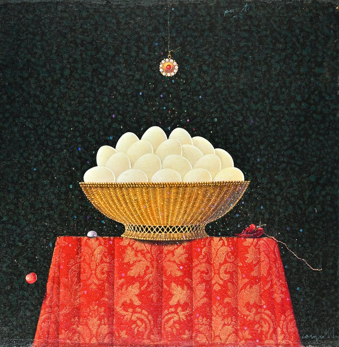 wallector's tweet photo. For You, Claudio Cargiolli
Realized in 1987
Mixed Media on Table
.
.
.
#art #arte #artist #artwork #roma #rome #italia #italy #italian #nft #opensea #rewd #black #eggs #wallpaper #vintage #antiques #basket #wood #amazing #likesforlikes #pamono #artsy #1stdibs #homedecor https://t.co/BDgcWlPdpV