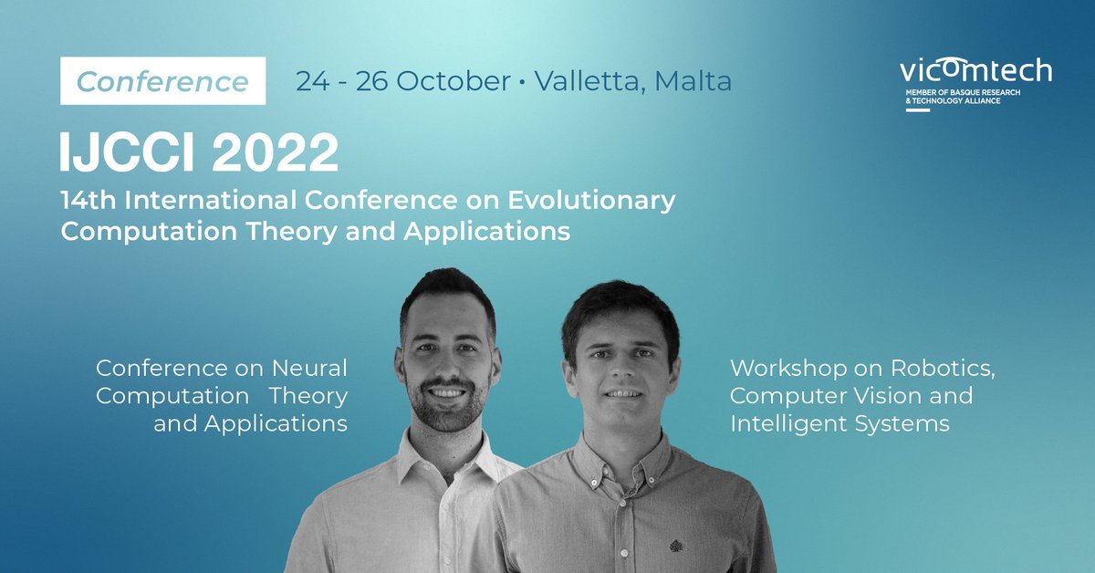 Vicomtech's tweet image. 🔝Jon Ander Iñiguez de Gordoa and Guillem Delgado of the Connected and Cooperative Automated Systems line participate at #ROBOVIS Workshop and #NCTA Conference respectively. 
Both conferences are part of #IJCCI
