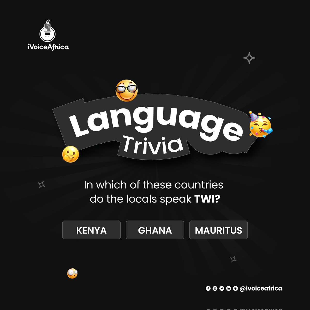 ivoiceafrica's tweet photo. According to @wikipedia #Twi has about 17-18 million speakers in total.
.
.
.
#Tuesdaytriva #africanlanguages #iVoiceAfrica #contentmarketing #marketingstrategy #marketingagency #kenya #nigeria #ghana #twilanguage https://t.co/bUeDCIqzbi