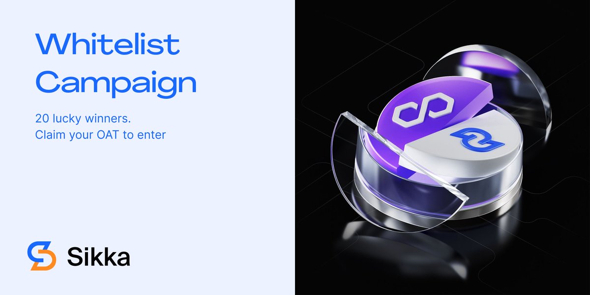 🥳 Whitelist Campaign!! 

 Win a prize pool of $1000 worth of $SIKKA between 20 lucky winners 🎁 

📝 Rules to be eligible for the prize: 
🐥 Follow us + Retweet this tweet
👩‍💻 Join our Discord 
📎 galxe.com/sikka/campaign…