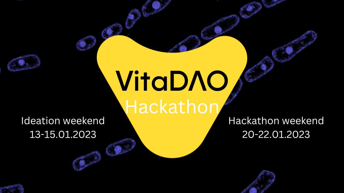 We want to get a larger-scale hackathon with @vita_dao and we decided to change the dates.

Join on 13-15 &amp; 20-22.01.2023 👩🏻‍🔬👨🏼‍💼👩🏾‍🎓👨🏽‍🏫👩🏻‍💻🤖
The registration is ongoing here: lnkd.in/d4WSs6kM

#longhack #vitadao #longevity #hackathon2023 #bioinformatics #healthtech #pharma #dao