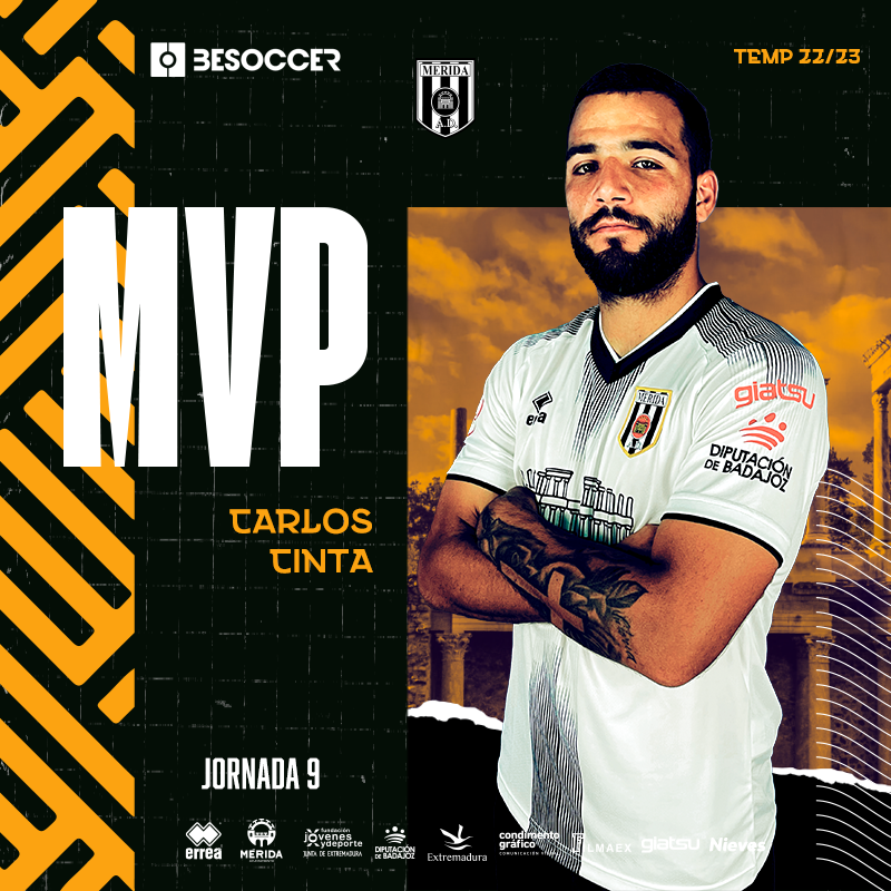 Merida_AD's tweet photo. 🎖️ El #MVPRomano de la #jornada9 elegido por nuestros romanos en el #SanFernandoMérida ha sido...

➡️ @carloscinta6  🪖

⚪️⚫️ ¡Enhorabuena romano! https://t.co/WpNrKl1xzg