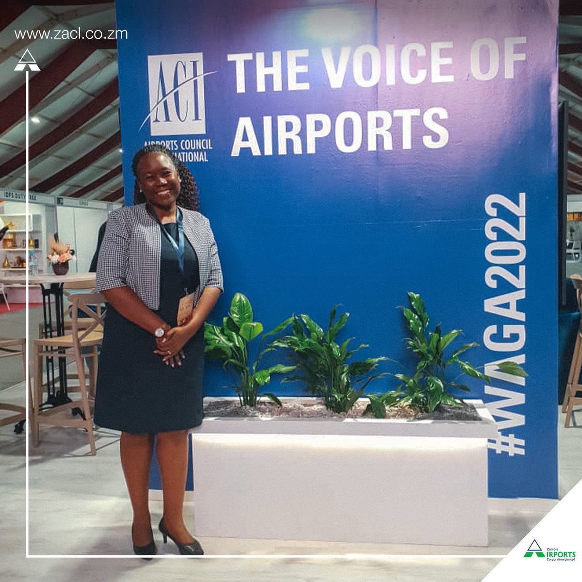ZambiaAirports's tweet photo. Team #ZACL would like to say a huge CONGRATULATIONS to KKIA Airport Manager Mrs. Harriet Angetile for being elected Vice President of the Safety Technical Committee of the Airports Council International Africa @ACI_Africa. https://t.co/SWWtCWWSjA