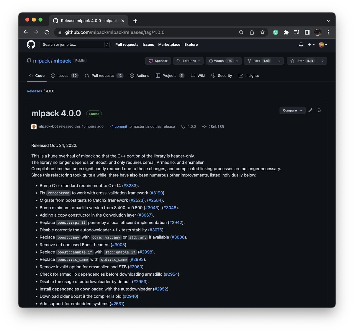axiomsofxyz's tweet photo. #mlpack v4.0.0 went live two days ago! Bindings for #python (conda) and #rstats (CRAN, conda) should arrive later this week.
https://t.co/x2kgcM5M3v https://t.co/vbWCi9ZtxP