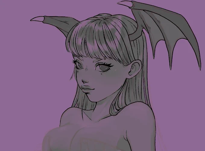 annual october darkstalkers fanart /|\( ;,;)/|\ morrigan i love you 