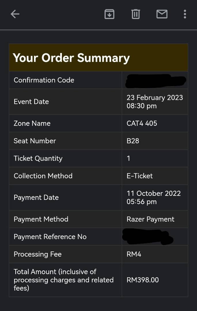 escapismian's tweet photo. [WANT TO SELL] WTS

WESTLIFE THE WILD DREAMS TOUR IN MALAYSIA 

✅ 23 Feb 2023, Thu
✅ Cat 4, 405, Front row
✅ 1 ticket (Corner, easy go in out)

Reason to letgo: Wrong date purchase

Whatsapp for fast reply:
https://t.co/Ip4yzcARRZ

#WestlifeLiveInKl #Westlife #WestlifeMalaysia https://t.co/pEUexNORBH