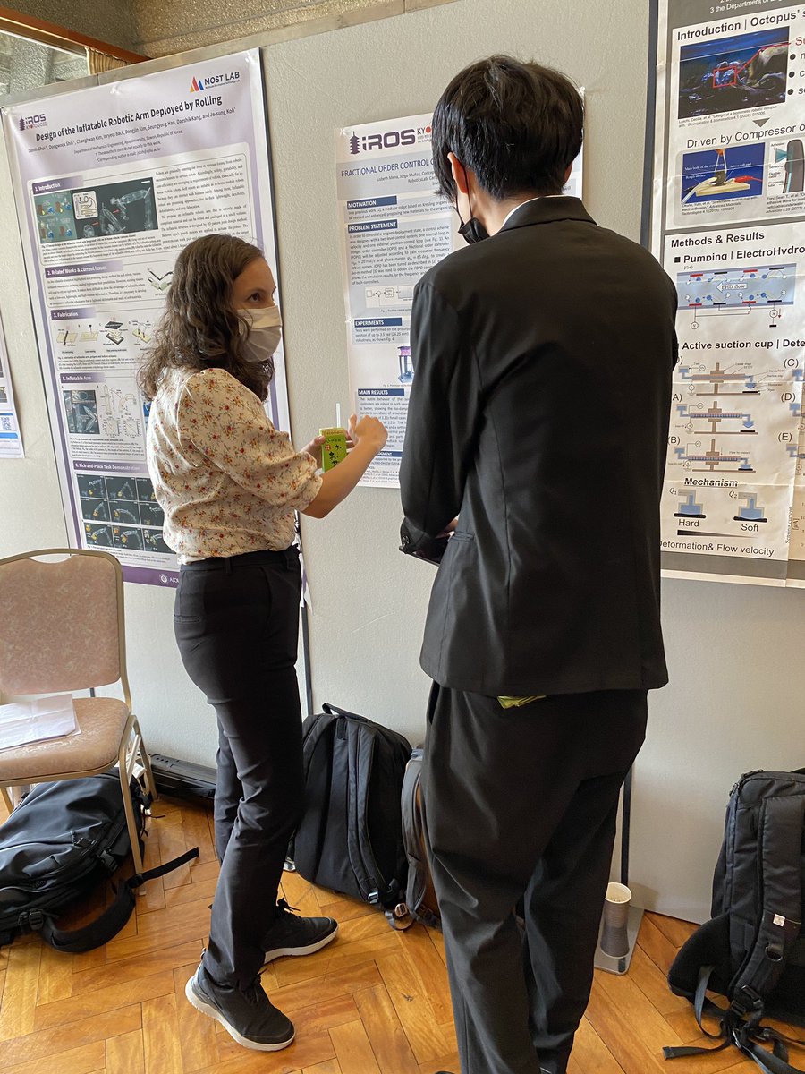 mecanohumano's tweet photo. ¡Estamos muy contentos de participar en la conferencia de robótica más importante del mundo #IROS2022 y de ver que nuestros trabajos interesan a los asistentes! @uc3mRoboticsLab @EPS_UC3M @ciencia_uc3m #SoftRobotics #Origami #SOFIAProject https://t.co/7fMrDPN3JZ
