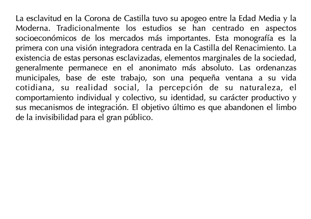 Raúl González Arévalo - La vida cotidiana de los esclavos en la Castilla del Renacimiento à paraître en novembre chez Marcial Pon