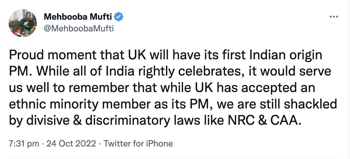 ARanganathan72's tweet photo. A person who believes in an ideology that condemns diversity &amp; calls conversion a duty; who wants the film depicting Hindu genocide banned; who demands implementation of Stoning &amp; Sharia; who opposes abrogation of 370 that discriminated against Dalits - is celebrating diversity. https://t.co/HZVPrK4pTY